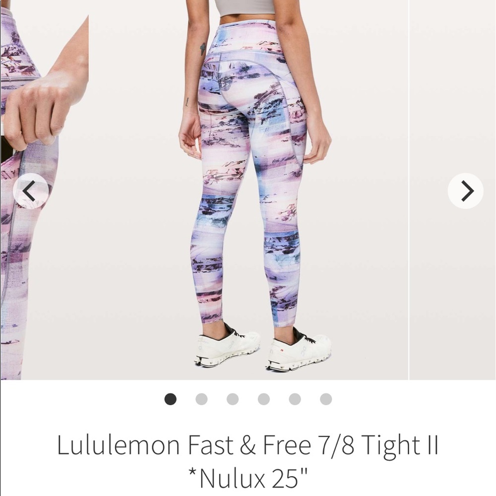 Lululemon Fast & Free 7/8 leggings